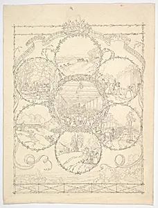 Design Illustrating an Excursion to the Countryside by Hermann Kestner