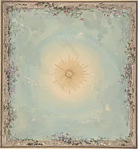 Designs for Ceilings with Central Sunburst