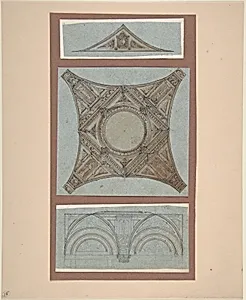 Designs for Decoration of Vaults by Anonymous, French, 19th century