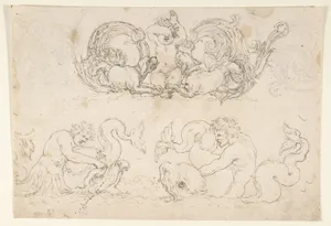 Designs for Ornamental Motifs with Figures, Real and Imaginary Animals, and Coats of Arms of the Medici Grand Dukes