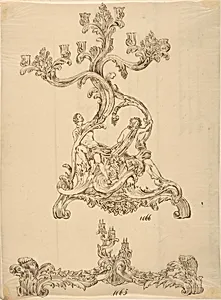Designs for Two Candelabras by Anonymous, French, 19th century