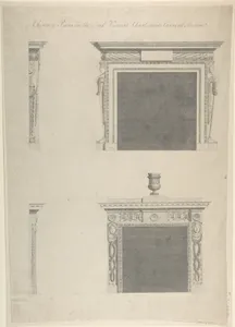 Designs for Two Chimney-pieces in Lord Viscount Charlemont's Casino at Marino, Dublin