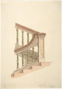 Detail of Staircase at [Gerrard?] House, Gerrard Street, Soho, London