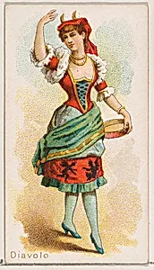Diavolo Dancer, from the Dancing Women series (N186) issued by Wm. S. Kimball & Co. by William S. Kimball & Company