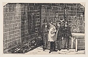 Discovery of two bodies by José Guadalupe Posada