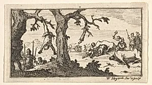 Dismemberment, etc. (John Beaver, Roman Military Punishments, 1725) by William Hogarth|John Beaver