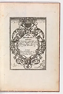 Diverses Pieces de Serruriers, title page (recto)