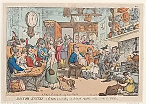 Doctor Syntax, in the Middle of a Smoking Hot Political Squabble, Wishes to Whet his Whistle by Thomas Tegg|Thomas Rowlandson