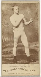 Dominick McCaffrey, from the Celebrities and Prizefighters series (N174) for Old Judge Cigarettes