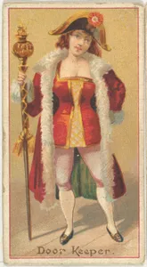 Door Keeper, from the Occupations of Women series (N502) for Frishmuth's Tobacco Company