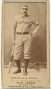 Doran, 3rd Base, Omaha Omahogs/ Lambs, from the Old Judge series (N172) for Old Judge Cigarettes by Goodwin & Company