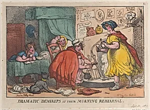 Dram-a-tic Demireps at their Morning Rehearsal by Thomas Tegg|Thomas Rowlandson