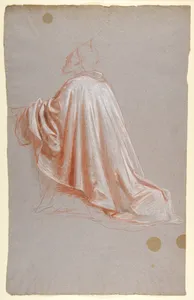 Drapery Study for a Bishop (lower register; study for wall paintings in the Chapel of Saint Remi, Sainte-Clotilde, Paris, 1858)