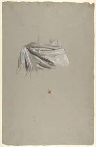Drapery Study for Soldier (middle register; study for wall paintings in the Chapel of Saint Remi, Sainte-Clotilde, Paris, 1858)