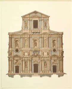 Drawing for Buontalenti's Model for the Facade of S. Maria del Fiore of Florence