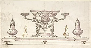 Drawing for Centerpiece and Salt Cellars