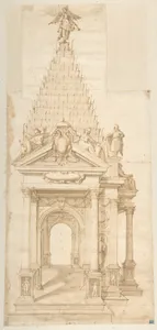 Drawing of a Catafalque for Philip II of Spain, 1598