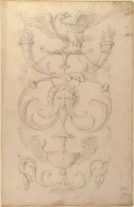 Drawing of a Grotesque after a 16th-century Decorative Relief.
