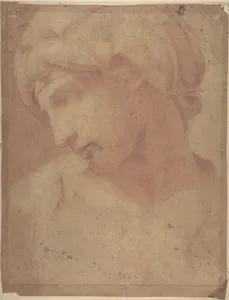 Drawing of the Head of Michelangelo's Dawn (from the Tomb of Lorenzo de' Medici, Church of San Lorenzo, Florence)