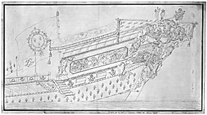 Drawing of the Stern of "La Réal" by Anonymous, French, 19th century