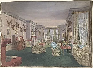 Drawing Room at Mar Lodge, Parish of Craithe and Braemar, Aberdeenshire by Anonymous, British, 19th century