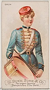Drum, from the Musical Instruments series (N82) for Duke brand cigarettes by W. Duke, Sons & Co.|Schumacher & Ettlinger