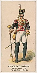 Drum Major, Prussia, 1840, from the Military Series (N224) issued by Kinney Tobacco Company to promote Sweet Caporal Cigarettes by Kinney Brothers Tobacco Company