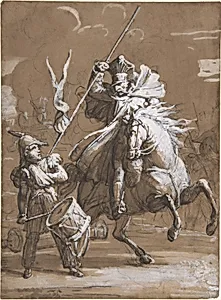 Drummer Boy Attacked by a Cossack by Théodore Gericault|Jean Victor Schnetz
