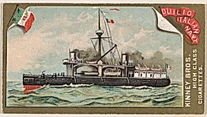 Duilio, Italian Navy, from the Naval Vessels of the World series (N226) issued by Kinney Bros. by Kinney Brothers Tobacco Company