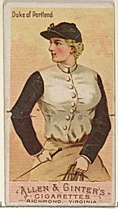Duke of Portland, from the Racing Colors of the World series (N22a) for Allen & Ginter Cigarettes by Allen & Ginter