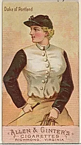 Duke of Portland, from the Racing Colors of the World series (N22b) for Allen & Ginter Cigarettes by Allen & Ginter