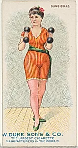 Dumb Bells, from the Gymnastic Exercises series (N77) for Duke brand cigarettes by W. Duke, Sons & Co.