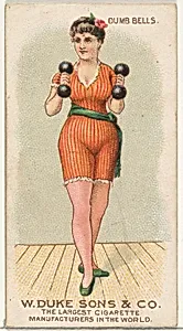Dumb Bells, from the Gymnastic Exercises series (N77) for Duke brand cigarettes by W. Duke, Sons & Co.
