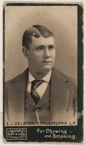 E.J. Delehanty, Left Field, Philadelphia, from Mayo's Cut Plug Baseball series (N300)