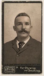 E.W. Cartwright, 1st Base, Washington, from Mayo's Cut Plug Baseball series (N300)