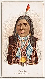 Eagle, North American Chief, from the Savage and Semi-Barbarous Chiefs and Rulers series (N189) issued by Wm. S. Kimball & Co. by William S. Kimball & Company