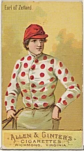 Earl of Zetland, from the Racing Colors of the World series (N22b) for Allen & Ginter Cigarettes by Allen & Ginter