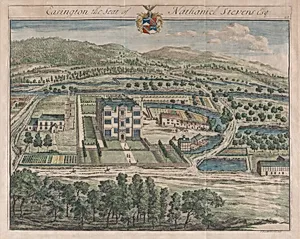 Easington, The Seat of Nathaniel Stevens, plate 218 from "The Ancient and Present State of Gloucestershire" by Nathaniel Stevens|Johannes Kip