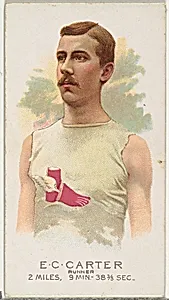 E.C. Carter, Runner, from World's Champions, Series 2 (N29) for Allen & Ginter Cigarettes by Lindner, Eddy & Claus|Allen & Ginter