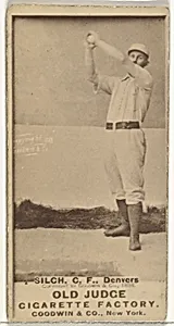 Ed "Baldy" Silch, Center Field, Denver, from the Old Judge series (N172) for Old Judge Cigarettes by Goodwin & Company