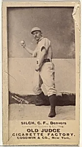 Ed "Baldy" Silch, Center Field, Denver, from the Old Judge series (N172) for Old Judge Cigarettes by Goodwin & Company