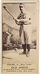 Ed Crane, Pitcher, New York, from the Old Judge series (N172) for Old Judge Cigarettes by Goodwin & Company
