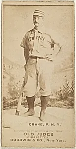 Ed Crane, Pitcher, New York, from the Old Judge series (N172) for Old Judge Cigarettes by Goodwin & Company