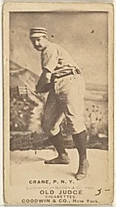 Ed Crane, Pitcher, New York, from the Old Judge series (N172) for Old Judge Cigarettes by Goodwin & Company