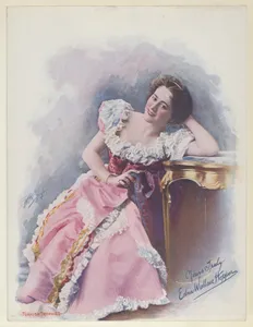 Edna Wallace Hopper, from the Actresses series (T1), distributed by the American Tobacco Co. to promote Turkish Trophies Cigarettes