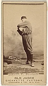 Edward Enoch "Jersey" Bakely, Pitcher, Cleveland, from the Old Judge series (N172) for Old Judge Cigarettes by Goodwin & Company