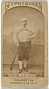 Edward Hugh "Ned" Hanlon, Center Field, Detroit Wolverines, from the Old Judge series (N172) for Old Judge Cigarettes by Goodwin & Company
