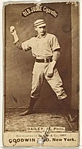 Edward M. Daily, Pitcher, Philadelphia, from the Old Judge series (N172) for Old Judge Cigarettes by Goodwin & Company