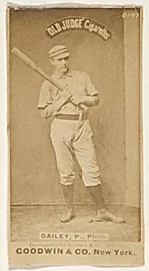 Edward M. Daily, Pitcher, Philadelphia, from the Old Judge series (N172) for Old Judge Cigarettes by Goodwin & Company