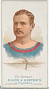 Edward "Ned" Hanlan, Oarsman, from World's Champions, Series 1 (N28) for Allen & Ginter Cigarettes by Lindner, Eddy & Claus|Allen & Ginter